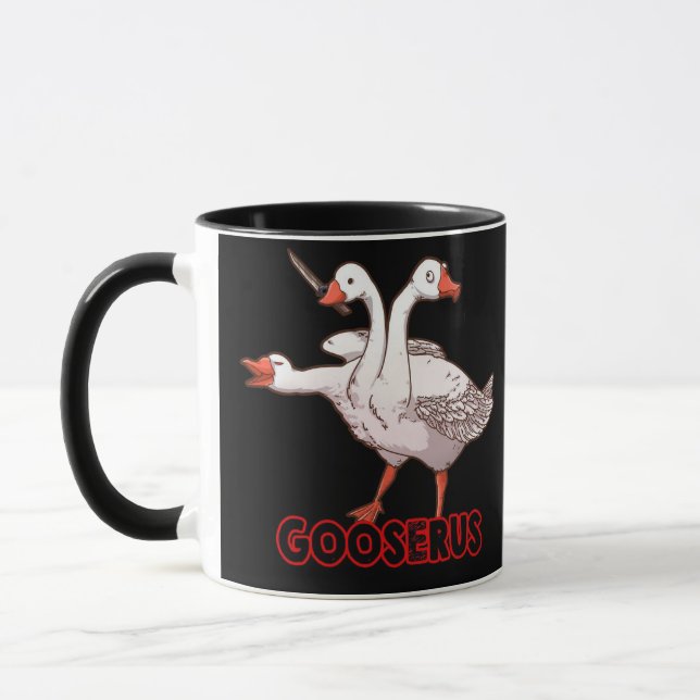 Taza Goose y Cerberus Mug negros (Izquierda)