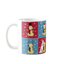 Taza gorda del navidad del perro