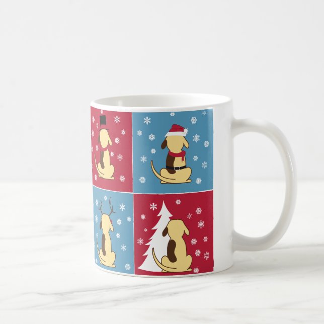 Taza gorda del navidad del perro (Derecha)