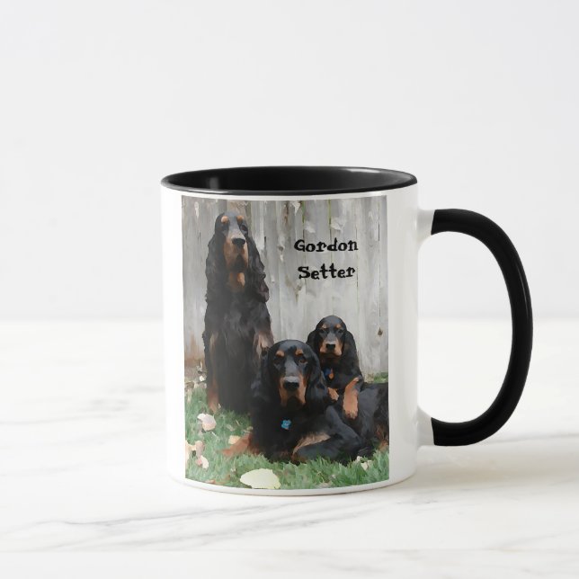 Taza Gordon Setter Generations Pintando Mug de Cerámica (Derecha)