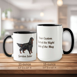 Taza Gordon Setter Ilustracion Mug