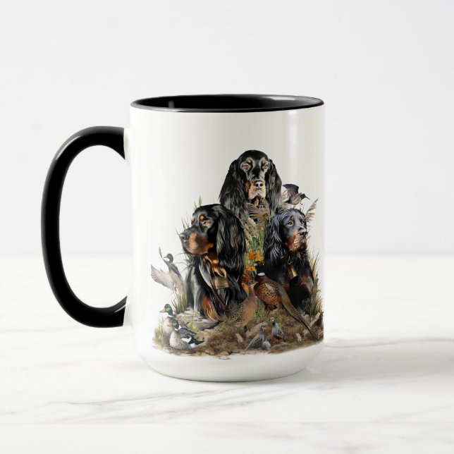 Taza Gordon Setters , Pasión por las Aves , Arte (Izquierda)