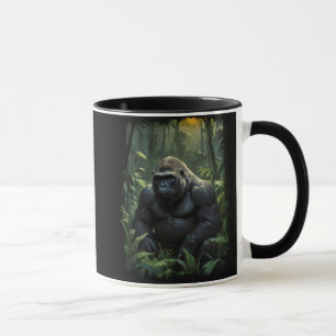 Taza Gorila de Silverback en la selva ruandesa