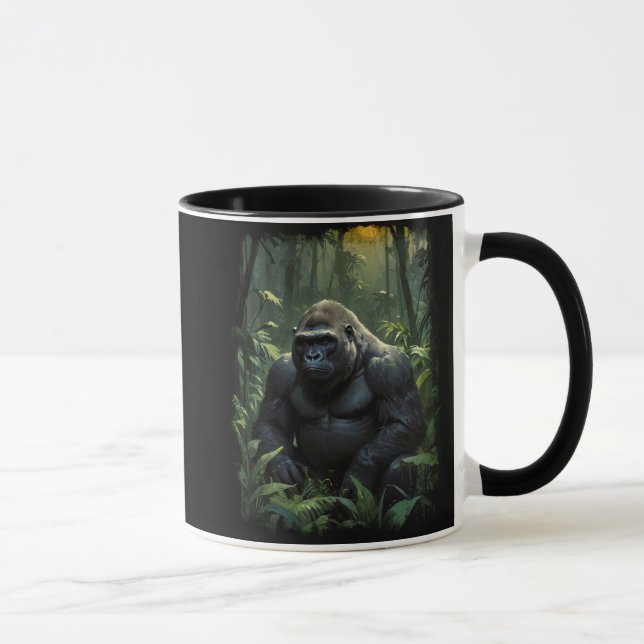 Taza Gorila de Silverback en la selva ruandesa (Derecha)