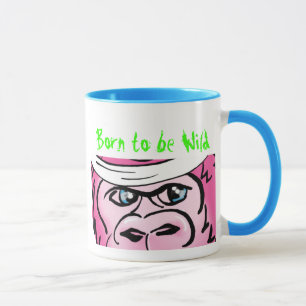 Taza Gorila rosado con la muñequera
