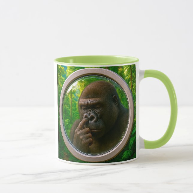 Taza Gorille drôle en forêt (Derecha)