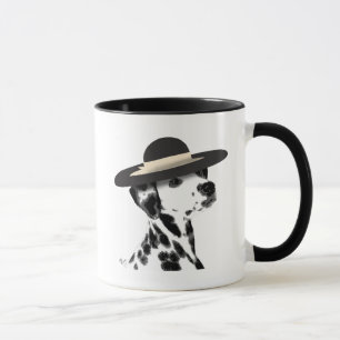 Taza Gorra dálmata y negro brimada