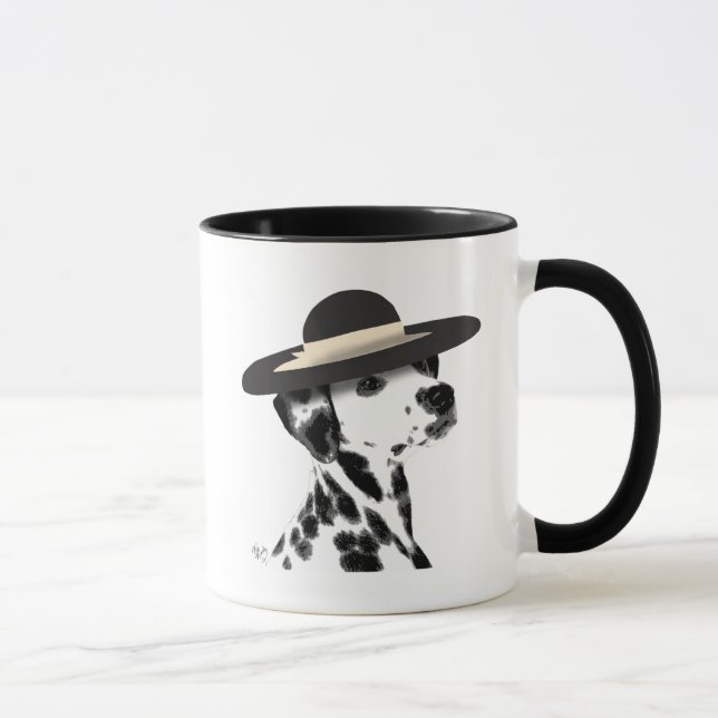 Taza Gorra dálmata y negro brimada (Derecha)