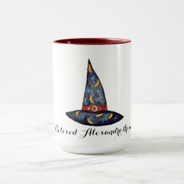 Taza Gorra de brujas negras, peluca de Halloween