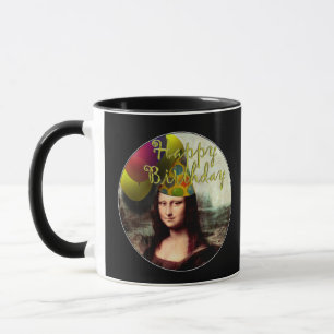 Taza Gorra de fiesta de cumpleaños de Mona Lisa