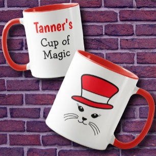 Taza Gorra del hombre de la nieve del gato pequeño del 