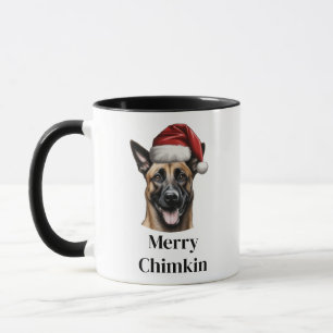 Taza Gorrito de Santa Malinois Belga Navidad