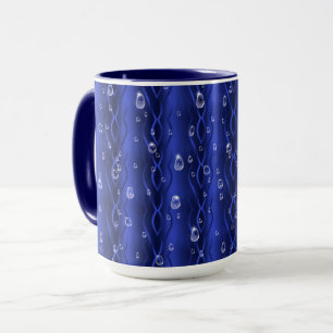 Taza Gotas de lluvia azul Metalizado