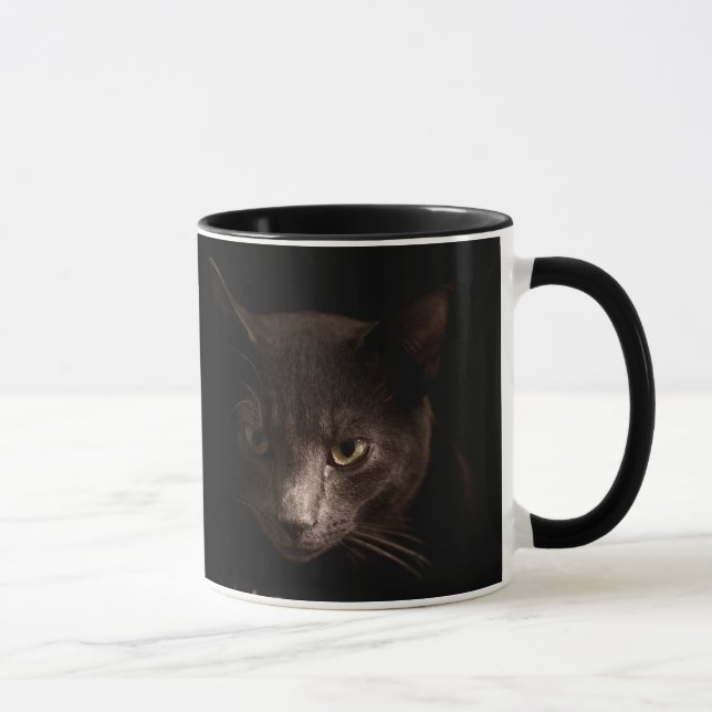 Taza Gothic Pet Portrait Photo -  Magnificent Dark (Derecha)