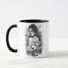 Taza Gothic Sugar Skull Woman Tattoo Art