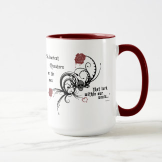 Taza gótica asustadiza de la cita de Edgar Allen