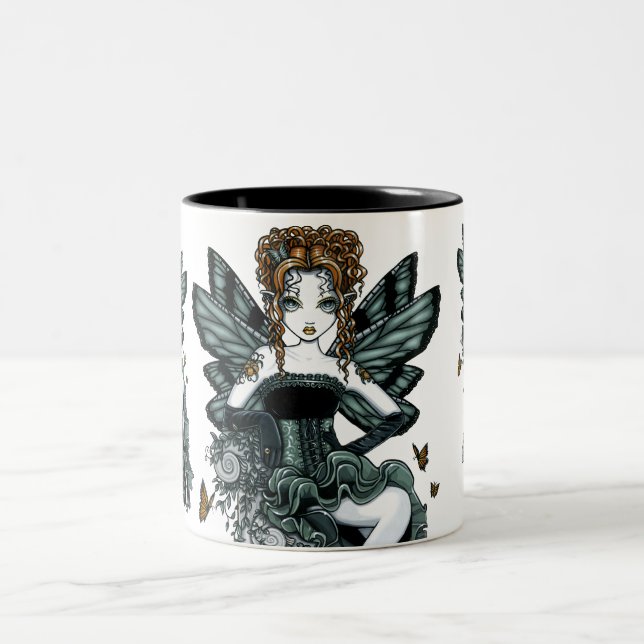Taza gótica de la hada de la mariposa de las (Centro)