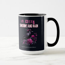 Taza gótica de rosas rosadas