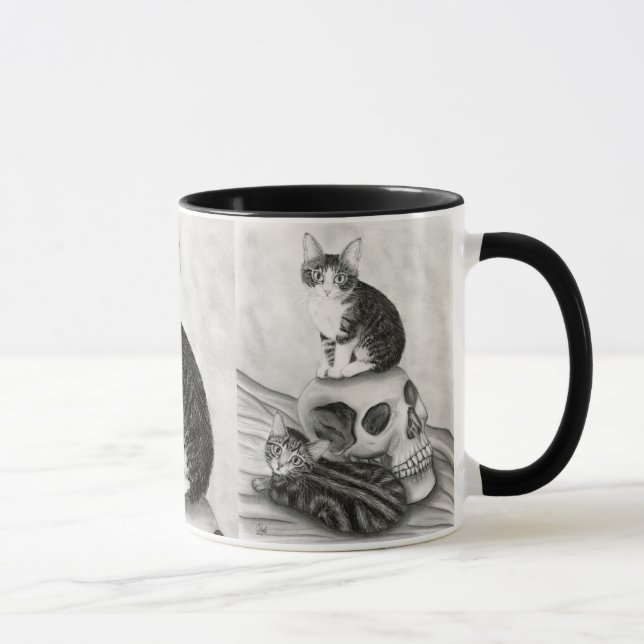 Taza gótica del arte de la fantasía del cráneo del (Derecha)