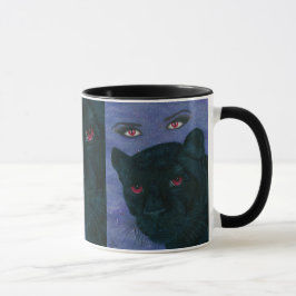 Taza gótica del arte del vampiro de la pantera