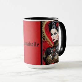 Taza Gótico del corazón rojo Lady Coffee Mug