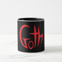 Taza Gótico (Letras apuntadas) (Rojo)