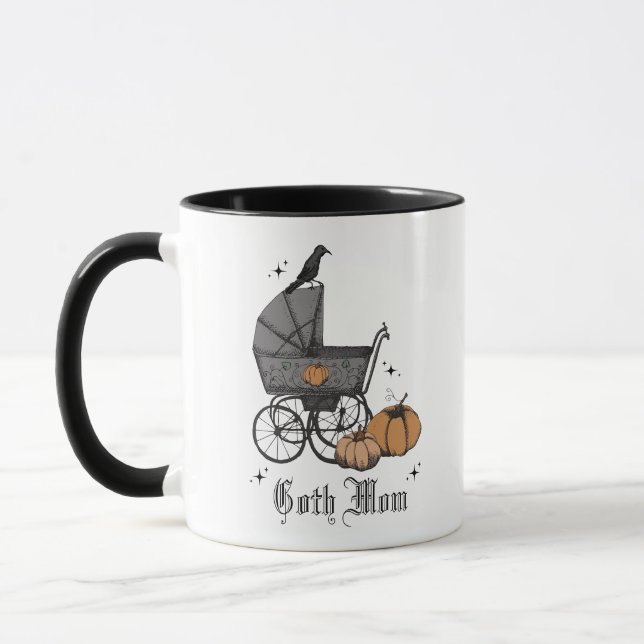 Taza Gótico Mamá Halloween Cae Carrito Victoriano para  (Izquierda)