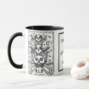 TAZA GÓTICO NO VER NINGÚN MAL, ESQUELETOS DE CEMETERY H