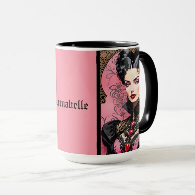 Taza Gótico Rosa Lady Coffee Mug (Anverso derecho)