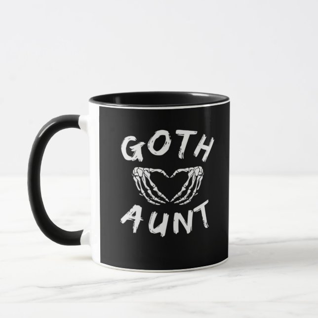 Taza Gótico tía Graciosa Emo Tía Punk Cute Mano De Esqu (Izquierda)
