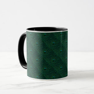 Taza Gotitas de agua en metal verde
