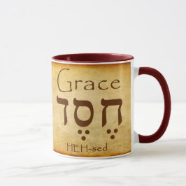 TAZA GRACE HEBREW MUG