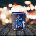 Taza Grace Life Inspirador Mug con Silhouette masculina<br><div class="desc">Expresar su estilo personal y fe con esta elegante taza de café con la inspiradora tipografía de la cita: "Estoy viviendo la vida de gracia". La taza muestra un cautivador ilustracion gráfico de una silueta masculina, añadiendo un toque extra de atractivo visual. Ya sea que esté disfrutando de su café...</div>