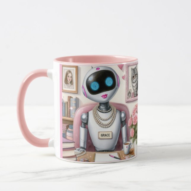 Taza Grace the Robot - Esparkle y sintaxis en su escrit (Izquierda)