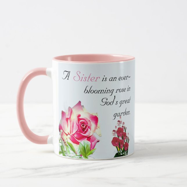 Taza Gracias a Dios por las hermanas personalizadas (Izquierda)