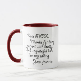 Taza gracias a mamá divertido Happy Mothers Day café