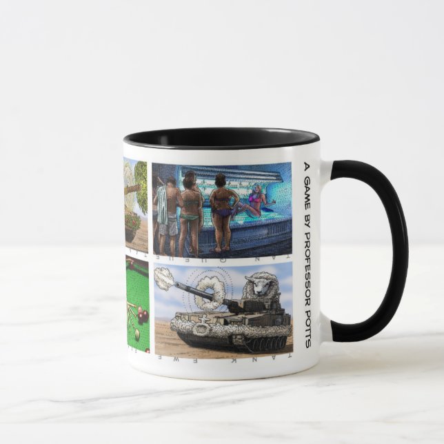 Taza Gracias asaltar con 6 diversos ilustraciones del (Derecha)