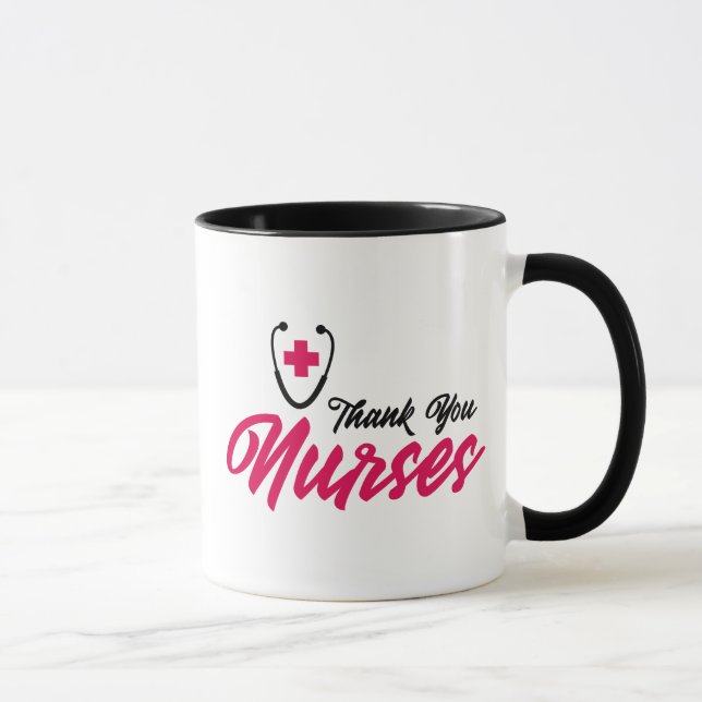 Taza Gracias Enfermeras| Rosa (Derecha)