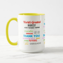 Taza Gracias ENFERMERO - los mejores idiomas de diff de