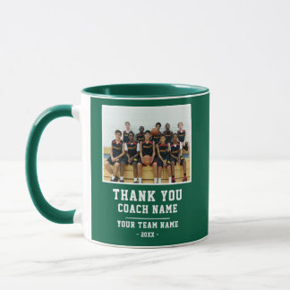 Taza Gracias Entrenador Nombre del Equipo Foto