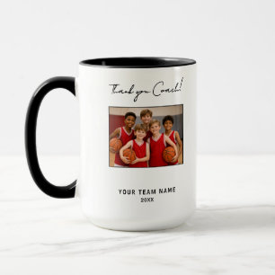 Taza Gracias Entrenador Nombre del Equipo Foto Firma