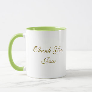 Taza Gracias Jesús, Personalizado cristiano de moda Fai