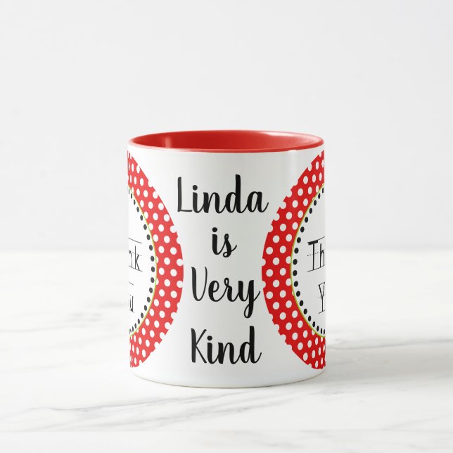 Taza Gracias Linda 11oz diseñada por Zazz_It (Centro)