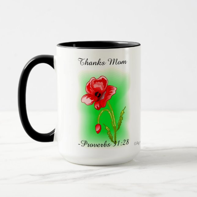 Taza Gracias Mamá Proverbs 31:28 (Izquierda)