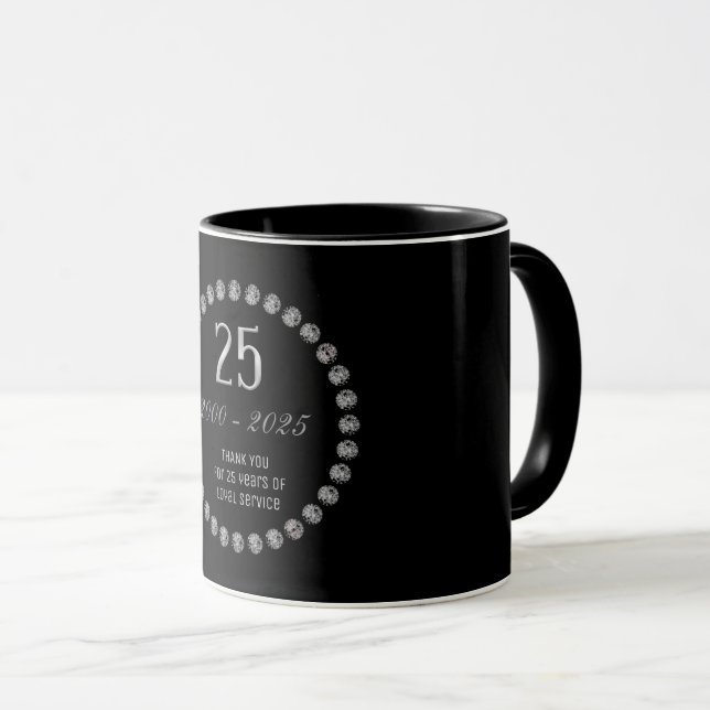 Taza Gracias Mug 25º Aniversario Trabajo de Empleados (Anverso derecho)