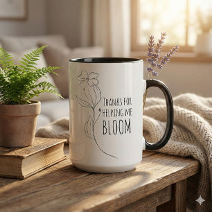 Taza Gracias Por Ayudarme A Bloom Mug