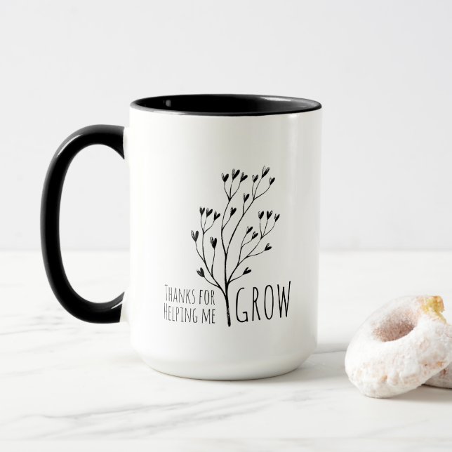 Taza Gracias Por Ayudarme A Crecer Mug (Con donut)