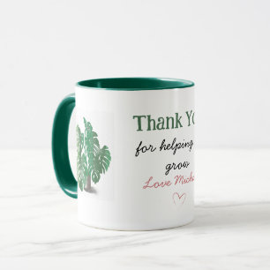Taza Gracias por ayudarme a cultivar planta de acuarela