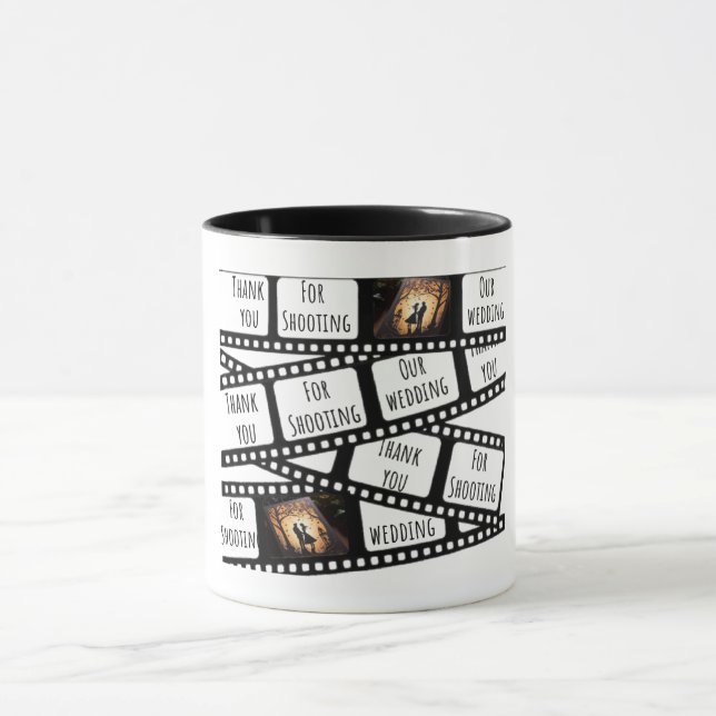 Taza Gracias por fotografiar nuestra boda (Centro)