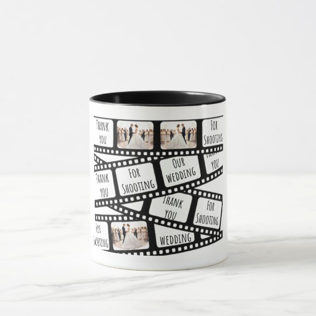 Taza Gracias por fotografiar nuestra boda (Centro)
